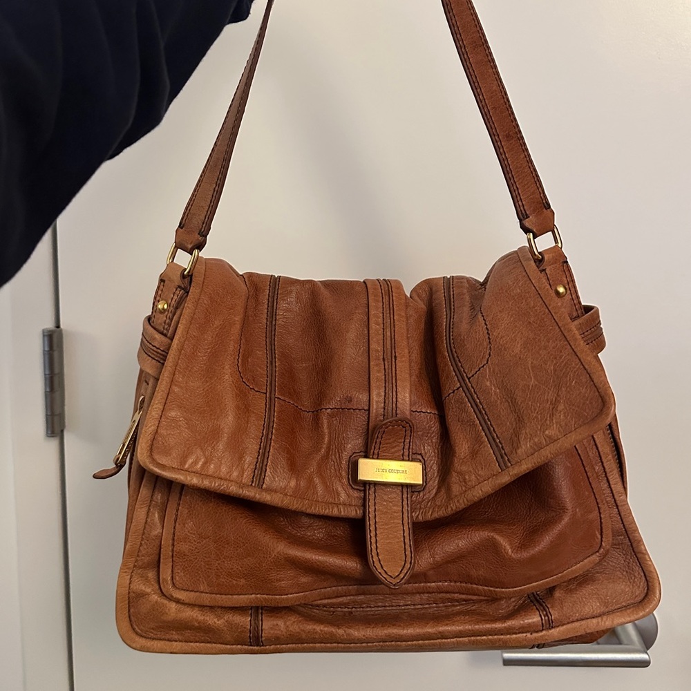 Juicy Couture Genuine Leather Messenger Bag